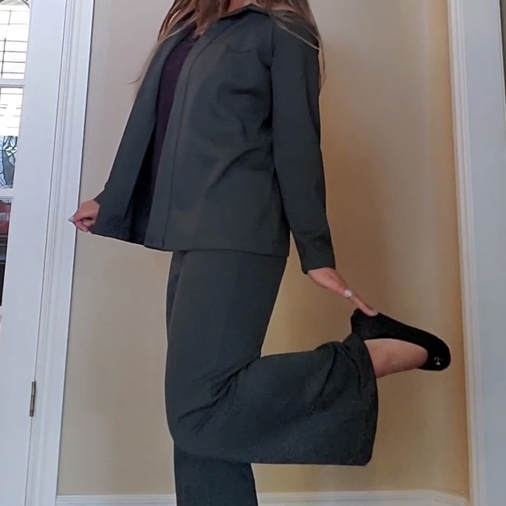 Vintage green pant suit